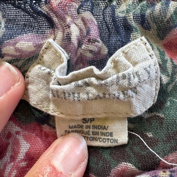 Denim & Supply Ralph Lauren Womens Small Top Vanetta Floral Ruffle Boho 046-C - Picture 4 of 5